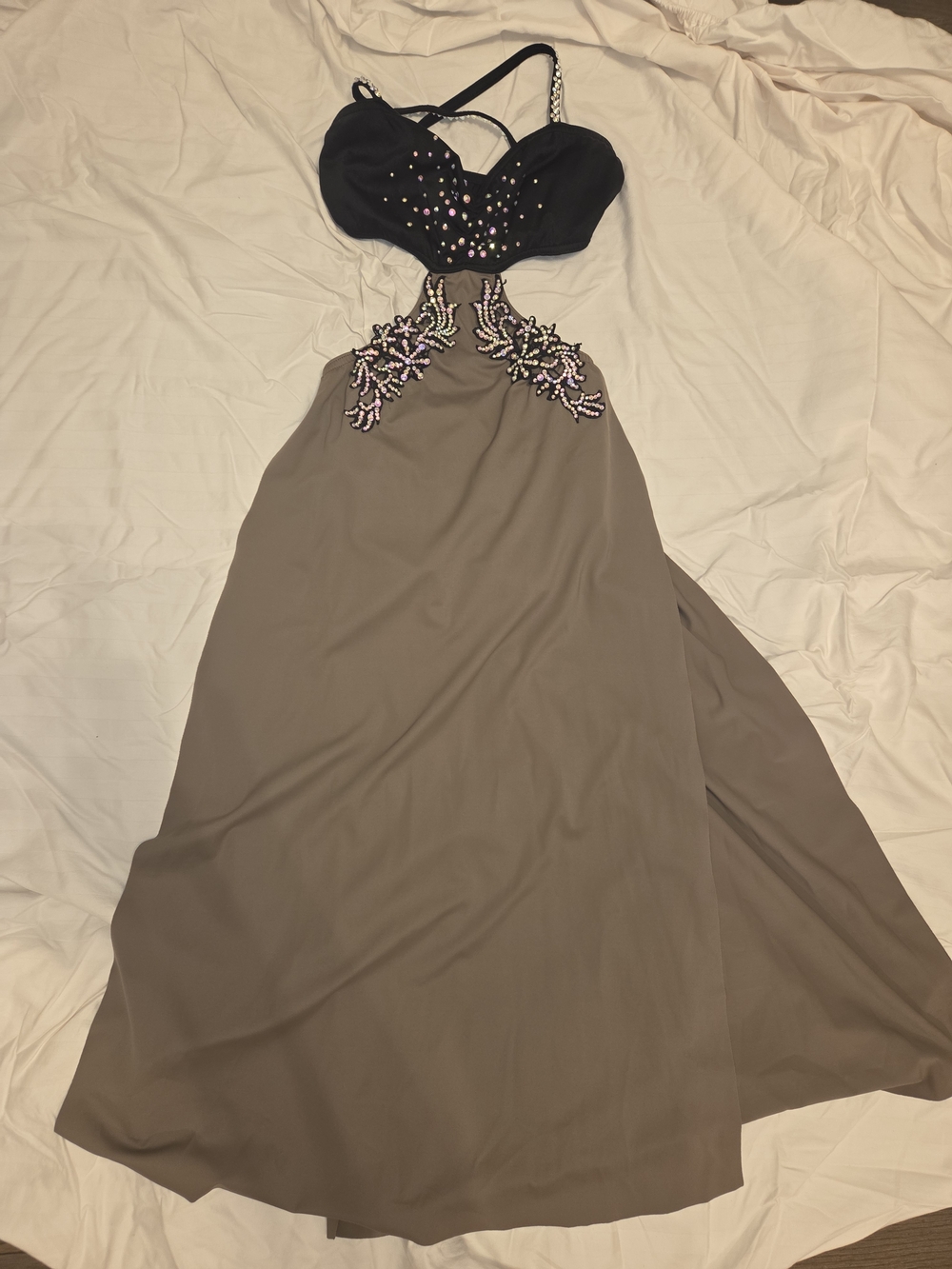 Kelle Black and Taupe Dance Costume